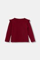 Guess longsleeve niemowlęcy A5BI01.J1314.9BYA bordowy AW25