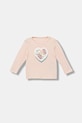 Guess longsleeve niemowlęcy bawełna różowy A5BI03.J1314.9BYA