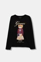 Guess longsleeve dziecięcy z elastanem czarny J5BI16.J1314.9BYA
