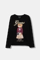 Guess longsleeve dziecięcy z elastanem czarny J5BI16.J1314.9BYA