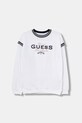 Guess longsleeve bawełniany dziecięcy aplikacja biały J5BI29.K8VA4.9BYA