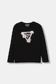 Детский лонгслив Guess с эластаном чёрный J5BI31.J1314.9BYA
