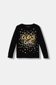 Guess longsleeve dziecięcy z elastanem czarny K5BI00.J1314.9BYA
