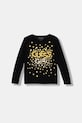Guess longsleeve dziecięcy z elastanem czarny K5BI00.J1314.9BYA
