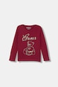 Guess longsleeve dziecięcy aplikacja bordowy K5BI03.J1314.9BYA