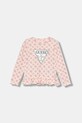 Guess longsleeve dziecięcy z elastanem różowy K5BI05.J1314.9BYA