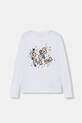 Guess longsleeve bawełniany dziecięcy nadruk biały K5BI09.J1314.9BYA