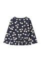 Liewood longsleeve bawełniany dziecięcy Margit Printed Longsleeve T-shirt LW20212.9BYA granatowy AW25