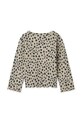 Dziewczynka Liewood longsleeve dziecięcy Nieve Printed Longsleeve Rib T-shirt LW20345.9BYA beżowy