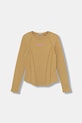 Pinko longsleeve dziecięcy aplikacja beżowy KFTS017.C.JE012