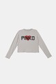 Pinko longsleeve copii cu elastan gri KFTS029.C.JE013