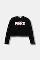 Pinko longsleeve copii cu elastan negru KFTS029.C.JE013