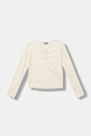 United Colors of Benetton longsleeve dziecięcy z elastanem beżowy 3KIEC10Q9.G.seasonal