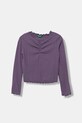 Dječja majica dugih rukava United Colors of Benetton bez uzorka ljubičasta 3KIEC10Q9.G.seasonal
