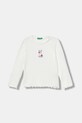 United Colors of Benetton longsleeve dziecięcy aplikacja biały 3KIEG10KK.P.seasonal