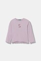 United Colors of Benetton longsleeve dziecięcy aplikacja fioletowy 3KIEG10KK.P.seasonal