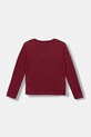 United Colors of Benetton longsleeve bawełniany dziecięcy 3I1XC10QJ.G.seasonal bordowy AW25