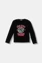 United Colors of Benetton longsleeve bawełniany dziecięcy nadruk czarny 3I1XC10QJ.G.seasonal