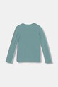 United Colors of Benetton longsleeve bawełniany dziecięcy 3I9WC10Q2.G.seasonal turkusowy AW25