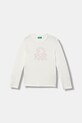 United Colors of Benetton longsleeve in cotone bambino/a prodotto per bambini bianco 3I9WG10JS.P.seasonal