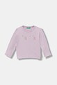 United Colors of Benetton longsleeve bawełniany dziecięcy nadruk fioletowy 3I9WG10JS.P.seasonal