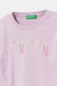 Dziewczynka United Colors of Benetton longsleeve bawełniany dziecięcy 3I9WG10JS.P.seasonal fioletowy