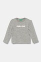 United Colors of Benetton longsleeve bawełniany dziecięcy nadruk szary 3I9WG10JS.P.seasonal
