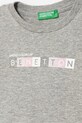 Dziewczynka United Colors of Benetton longsleeve bawełniany dziecięcy 3I9WG10JS.P.seasonal szary