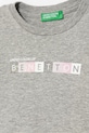 DÍVKA Dětské bavlněné tričko s dlouhým rukávem United Colors of Benetton 3I9WG10JS.P.seasonal šedá