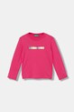 United Colors of Benetton longsleeve bawełniany dziecięcy nadruk różowy 3I9WG10JS.P.seasonal