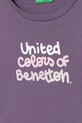 Dziewczynka United Colors of Benetton longsleeve bawełniany dziecięcy 3I9WG10JS.P.seasonal fioletowy