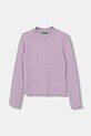 Дитячий лонгслів United Colors of Benetton з еластаном фіолетовий 3F1AC203O.G.Season.9BYA