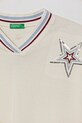 Dziewczynka United Colors of Benetton longsleeve bawełniany dziecięcy 3I1XC400E.G.seasonal beżowy