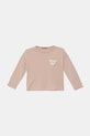 Хлопковый детский лонгслив United Colors of Benetton круглый вырез розовый 3I1XG10KL.P.seasonal