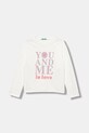 Дитячий бавовняний лонгслів United Colors of Benetton бавовна білий 3JERC10QM.G.seasonal