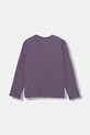Detská bavlnená košeľa s dlhým rukávom United Colors of Benetton 3JERC10QM.G.seasonal fialová AW25