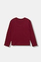 Detská bavlnená košeľa s dlhým rukávom United Colors of Benetton 3JERC10QM.G.seasonal burgundské AW25