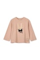 Хлопковый детский лонгслив Liewood Apia Placement Longsleeve T-shirt LW20675.G.9BYA розовый AW25
