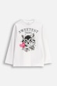 Dječja majica dugih rukava s pamukom Coccodrillo print bijela ZC5143106CGK