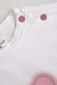 Dziewczynka Coccodrillo t-shirt bawełniany niemowlęcy ZC5143103TGN biały