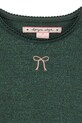 Dziewczynka Konges Sløjd longsleeve dziecięcy ROLI BLOUSE KS104414.9BYA zielony