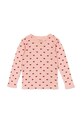 Konges Sløjd longsleeve bawełniany dziecięcy MINNIE BLOUSE GOTS wzorzyste różowy KS104514.9BYA