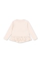 Dziewczynka Konges Sløjd longsleeve bawełniany dziecięcy KITTY FRILL TEE GOTS KS105186.9BYA beżowy