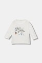 United Colors of Benetton longsleeve bawełniany niemowlęcy nadruk biały 3ATNA106T.W.Seasonal