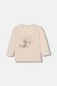 United Colors of Benetton longsleeve bawełniany niemowlęcy nadruk różowy 3ATNA106T.W.Seasonal