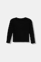 Dječja pamučna majica dugih rukava United Colors of Benetton 3ATNC10RG.G.Seasonal crna AW25