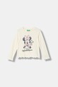 United Colors of Benetton longsleeve bawełniany dziecięcy nadruk beżowy 3ATNG10L2.P.Seasonal