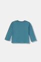 United Colors of Benetton longsleeve bawełniany dziecięcy 3ATNG10L7.P.Seasonal turkusowy AW25