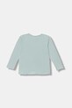 United Colors of Benetton longsleeve bawełniany dziecięcy 3ATNG10L8.P.Seasonal turkusowy AW25