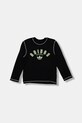 Παιδικό βαμβακερό μακρυμάνικο adidas Originals JX5270 μαύρο AW25